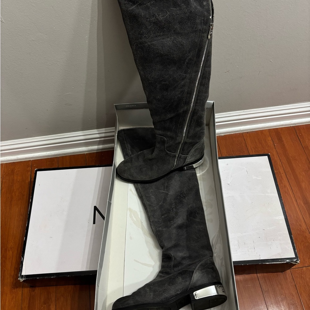 Fergie Navaro Monument Over the knee suede boots